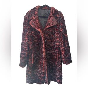 Vintage Red and Black Trench Coat